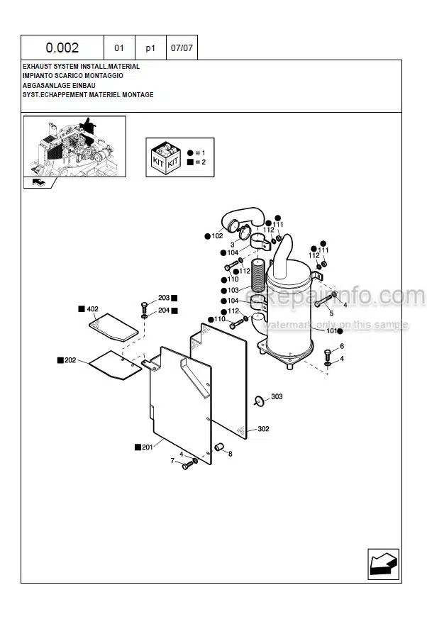 Photo 2 - Case WX165 Tier 3 Parts Catalog Wheel Excavator