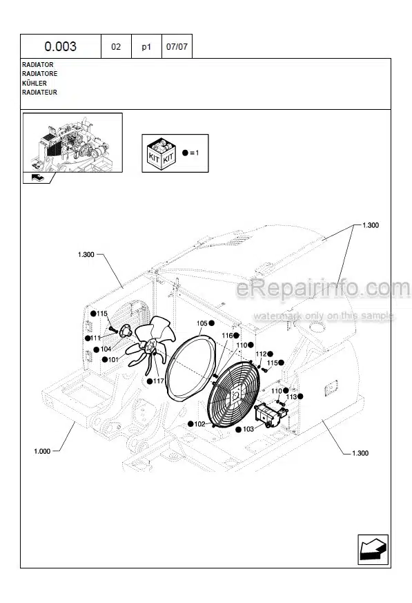 Photo 1 - Case WX185 Tier 3 Parts Catalog Wheel Excavator