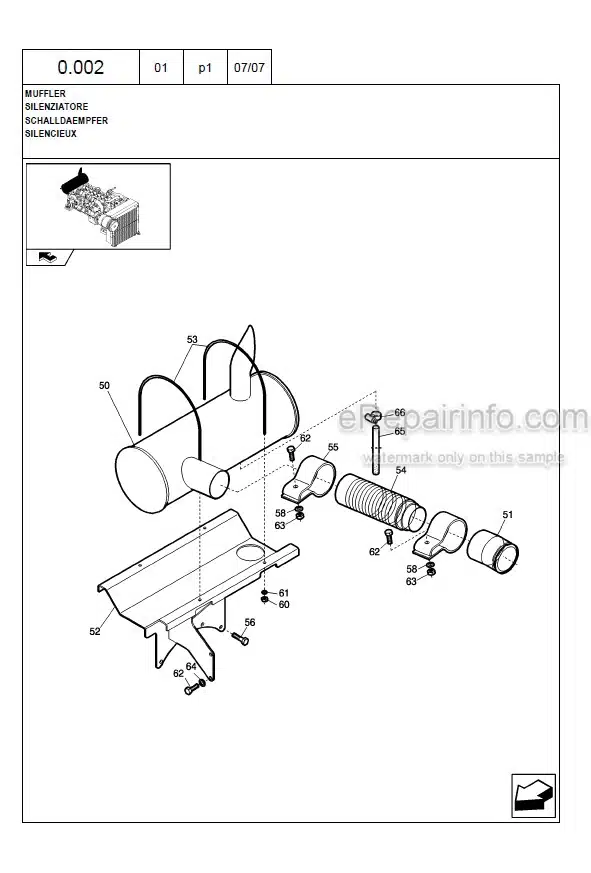 Photo 7 - Case WX210 Tier 3 Parts Catalog Wheel Excavator