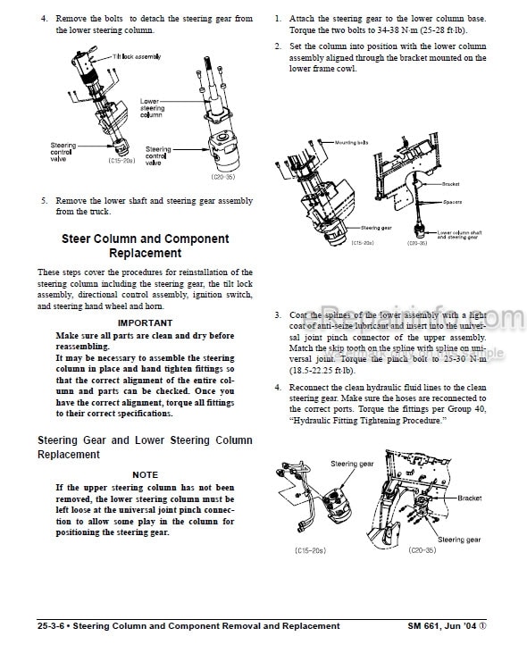 Photo 3 - Clark C15-33 C15-35 D L G C15-32C L G Service Manual Forklift SM661