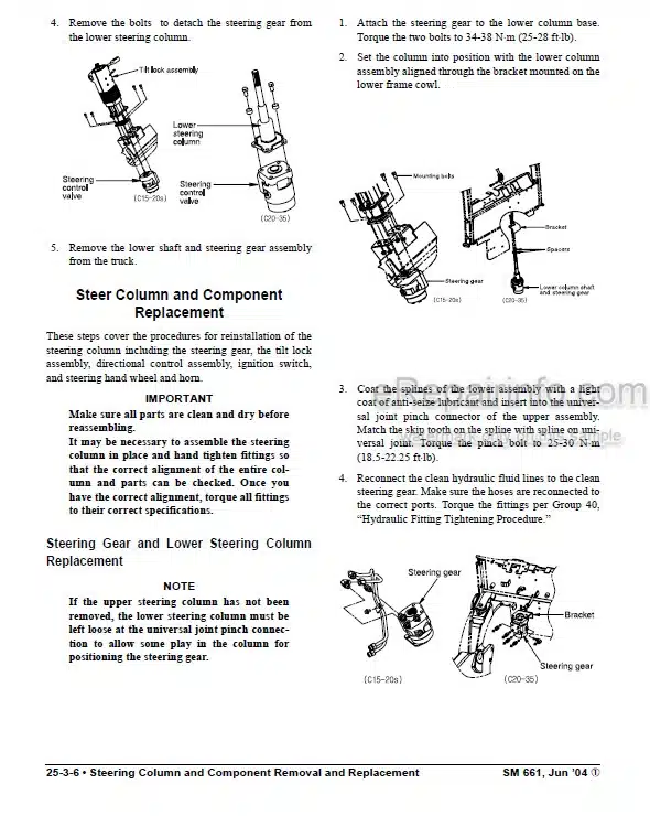 Photo 3 - Clark C15-33 C15-35 D L G C15-32C L G Service Manual Forklift SM661