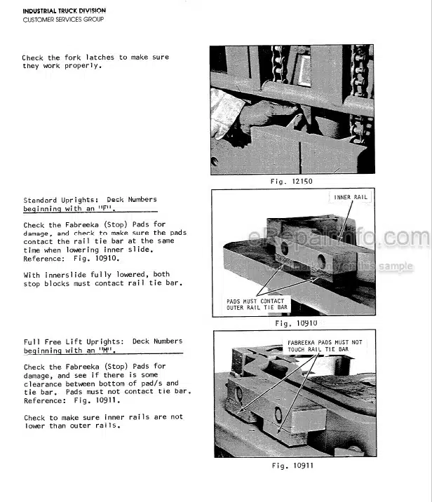 Photo 7 - Clark C500 Y950CH Service Manual Forklift SM580