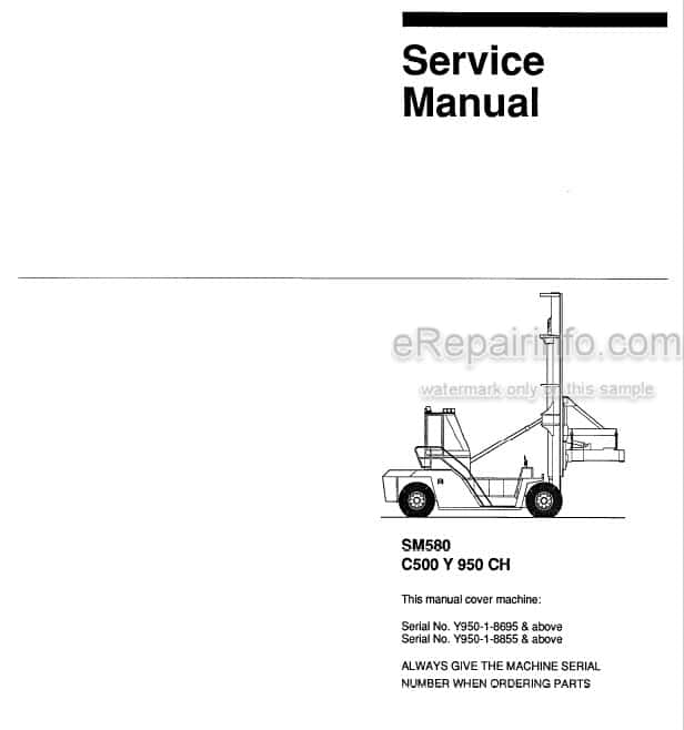 Photo 5 - Clark C500 Y950CH Service Manual Forklift SM580