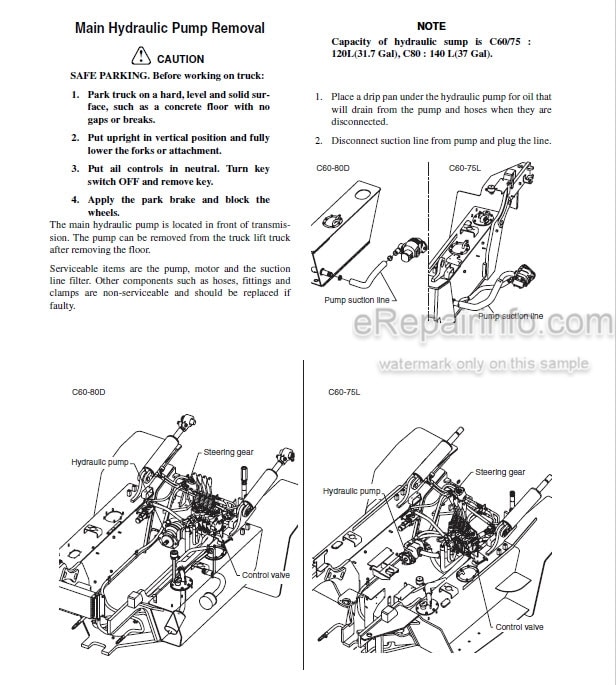 Photo 3 - Clark C60-80D C60-75L Service Manual Forklift SM751