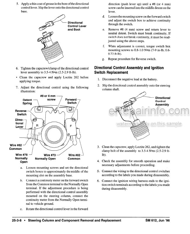Photo 6 - Clark CGC40 CGC70 CGP40 CGP70 Service Manual Forklift SM612RV1