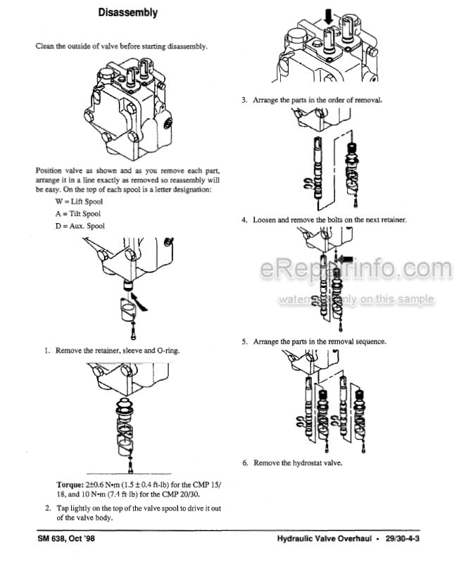 Photo 10 - Clark CMP15 CMP18 CMP20 CMP25 CMP30 Service Manual Forklift SM638