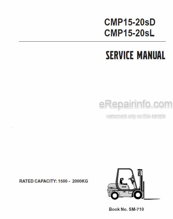 Photo 5 - Clark CPM15-20SD CMP15-20SL Service Manual Forklift SM710