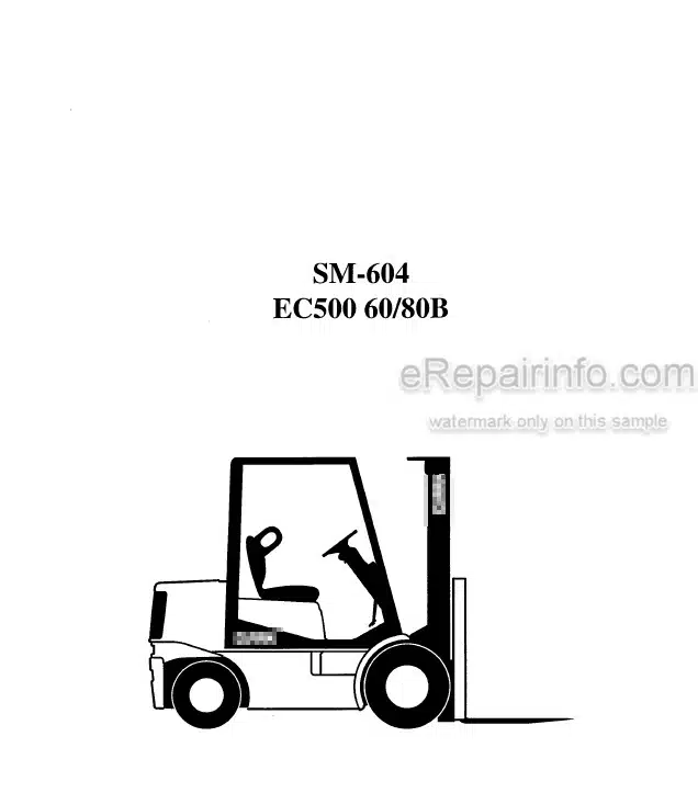 Photo 4 - Clark EC500 60B EC500 80B Service Manual Forklift SM604