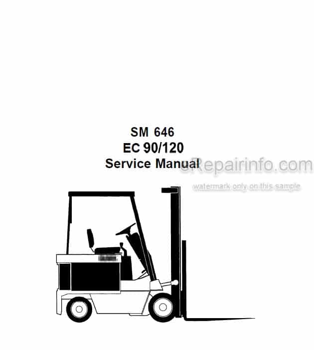 Photo 4 - Clark EC90 EC120 Service Manual Forklift SM646