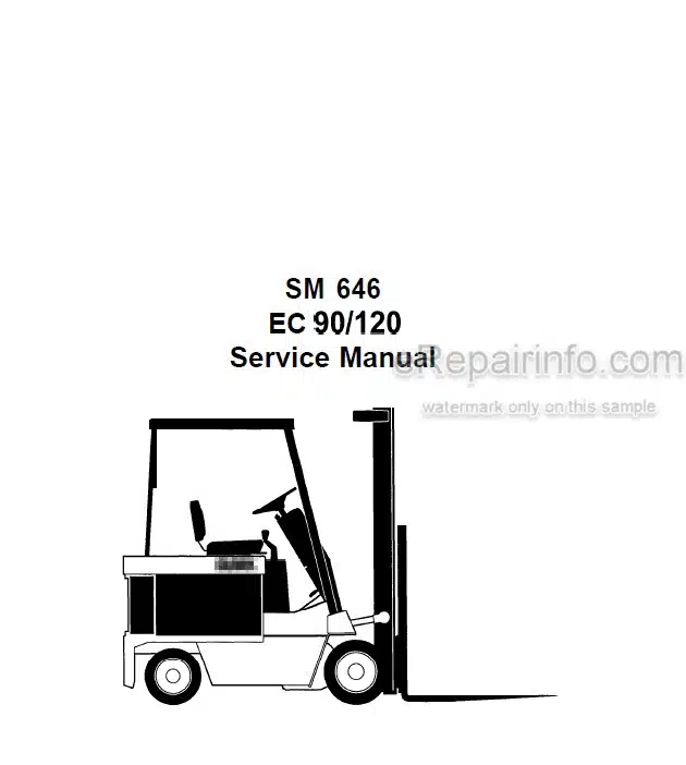 Photo 4 - Clark EC90 EC120 Service Manual Forklift SM646