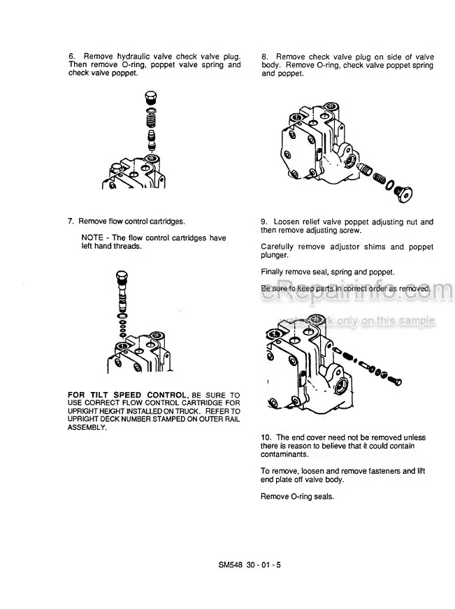 Photo 14 - Clark ECS17-30 Service And Adjustment And High Performance Supplement Manual Forklift SM548H