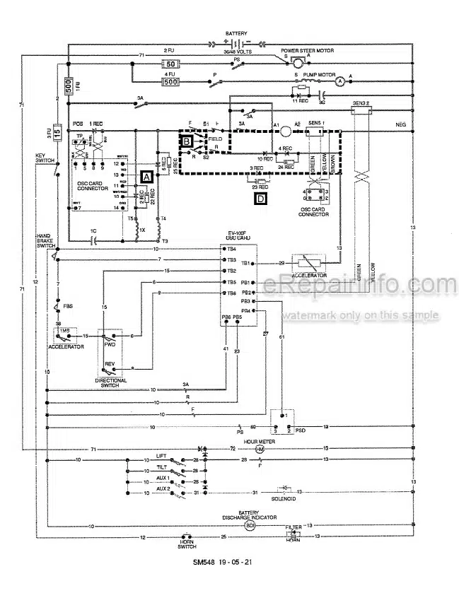 Photo 6 - Clark ECS17-30 Service And Adjustment And High Performance Supplement Manual Forklift SM548H