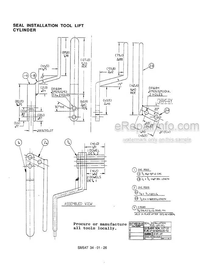 Photo 5 - Clark ECS17-30 Service And Adjustment And High Performance Supplement Manual Forklift SM548H
