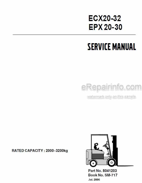 Photo 5 - Clark ECX20-32 EPX20-30 Service Manual Forklift SM717