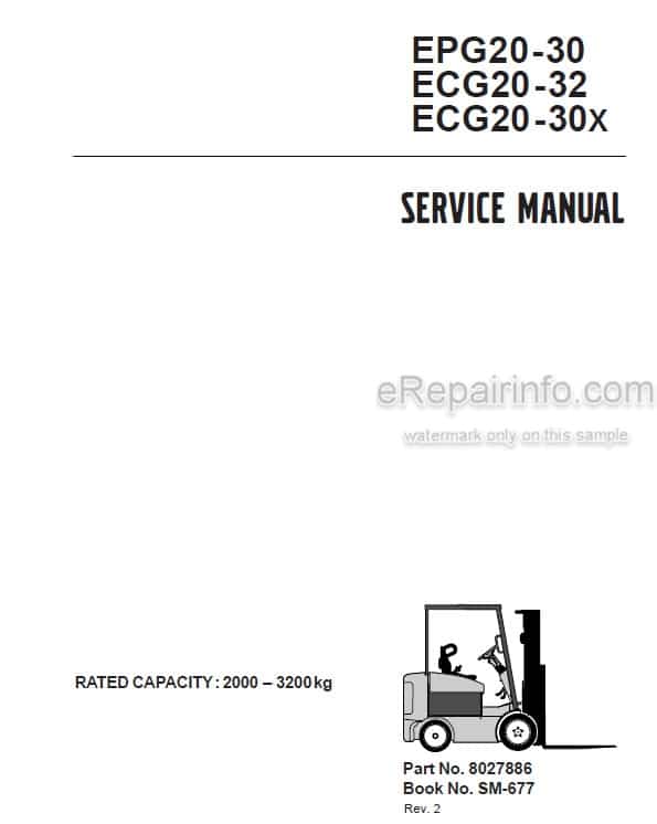 Photo 4 - Clark EPG20-30 ECG20-32 ECG20-30X Service Manual Forklift SM677