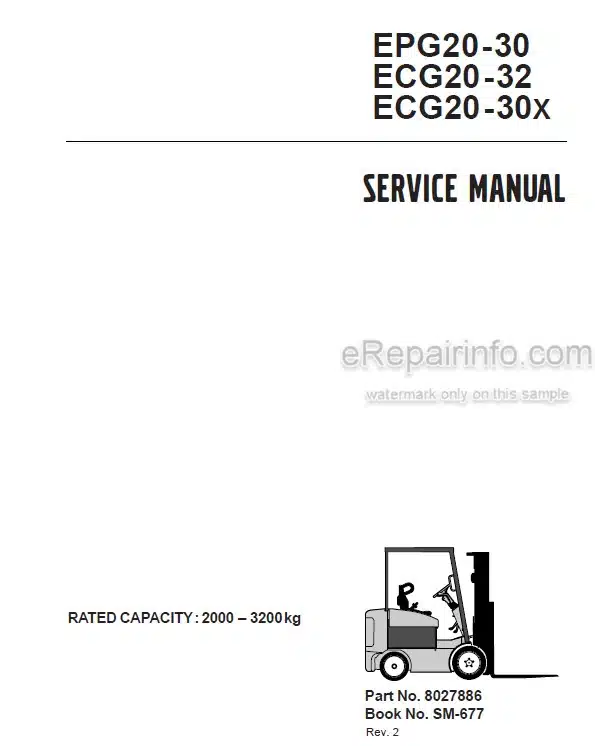 Photo 4 - Clark EPG20-30 ECG20-32 ECG20-30X Service Manual Forklift SM677