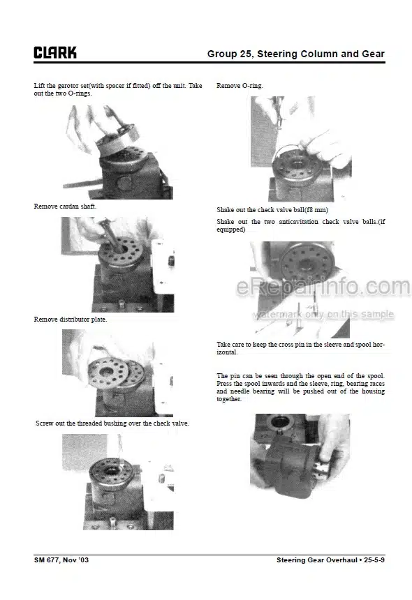 Photo 12 - Clark EPG20-30 ECG20-32 ECG20-30X Service Manual Forklift SM677