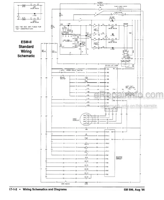 Photo 3 - Clark ESM12 ESM15S ESM15 ESM17 ESM20 ESM22 ESM25 Service Manual Forklift SM596
