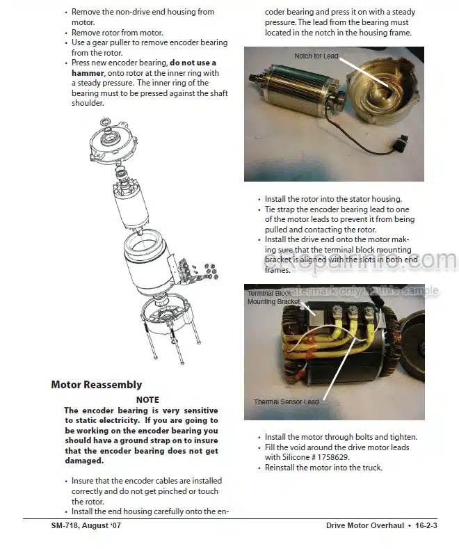 Photo 14 - Clark ESX12-25 Service Manual Forklift SM718