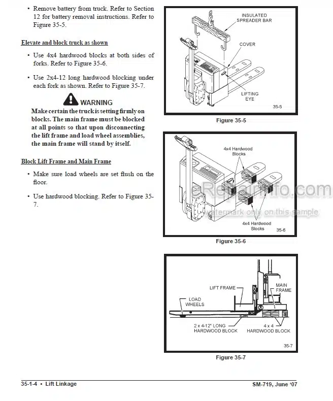 Photo 10 - Clark EWP45 Service Manual Forklift SM719