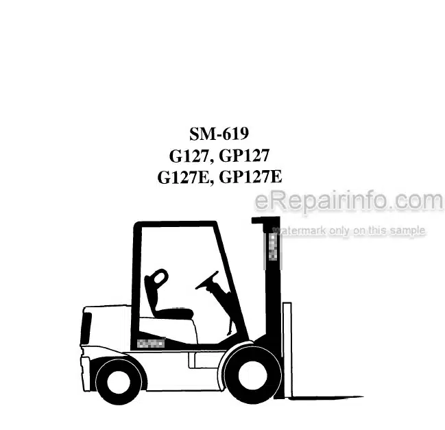 Photo 4 - Clark G127 GP127 G127E GP127E Service Manual Forklift SM619