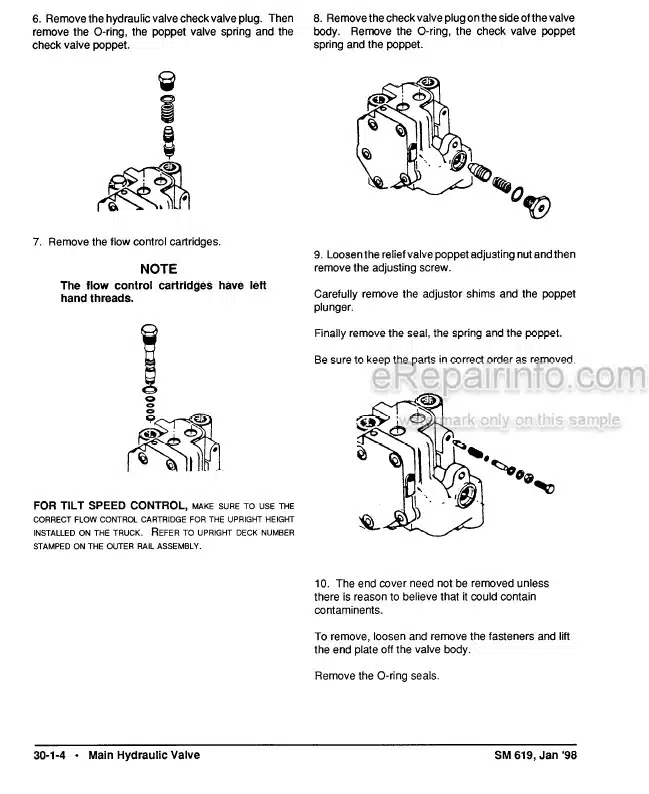 Photo 6 - Clark G127 GP127 G127E GP127E Service Manual Forklift SM619