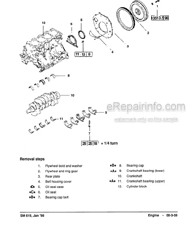 Photo 6 - Clark G127 GP127 G127E GP127E Service Manual Forklift SM619