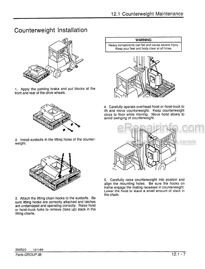 Photo 6 - Clark GCS GPS Service Manual Forklift SM520R