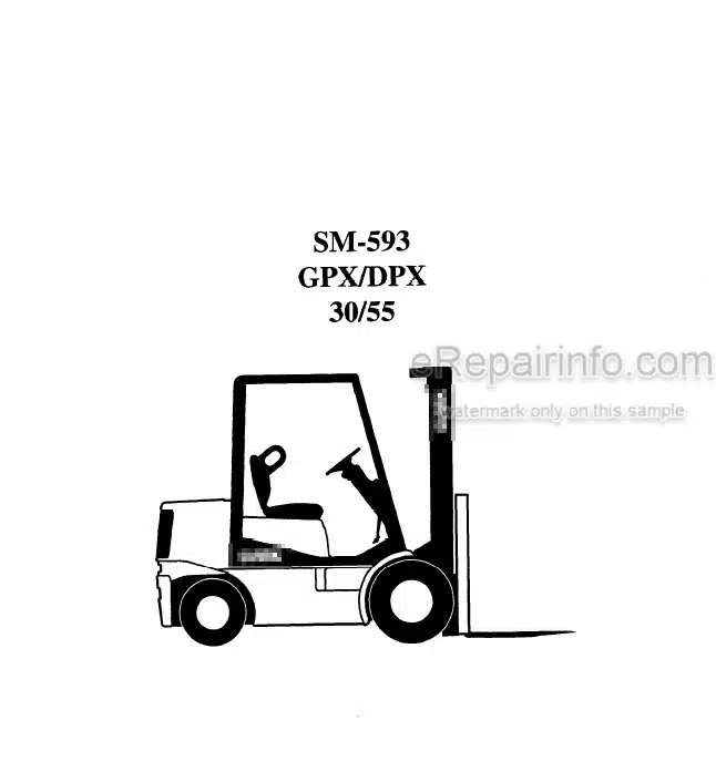 Photo 5 - Clark GPX30 GPX55 DPX30 DPX55 Service Manual Forklift SM593