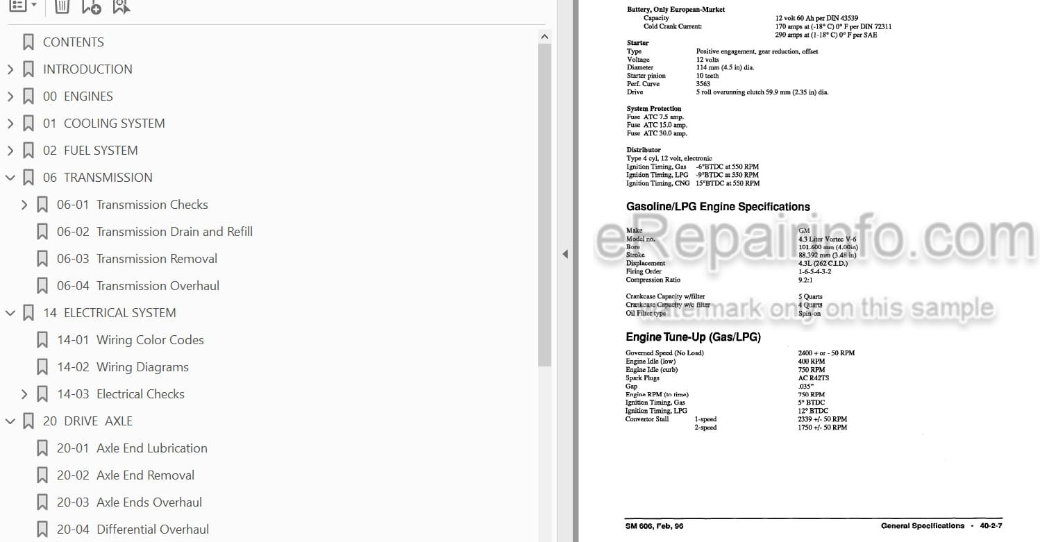 Photo 4 - Clark GPX35 GPX40 GPX50E Service Manual Forklift SM606