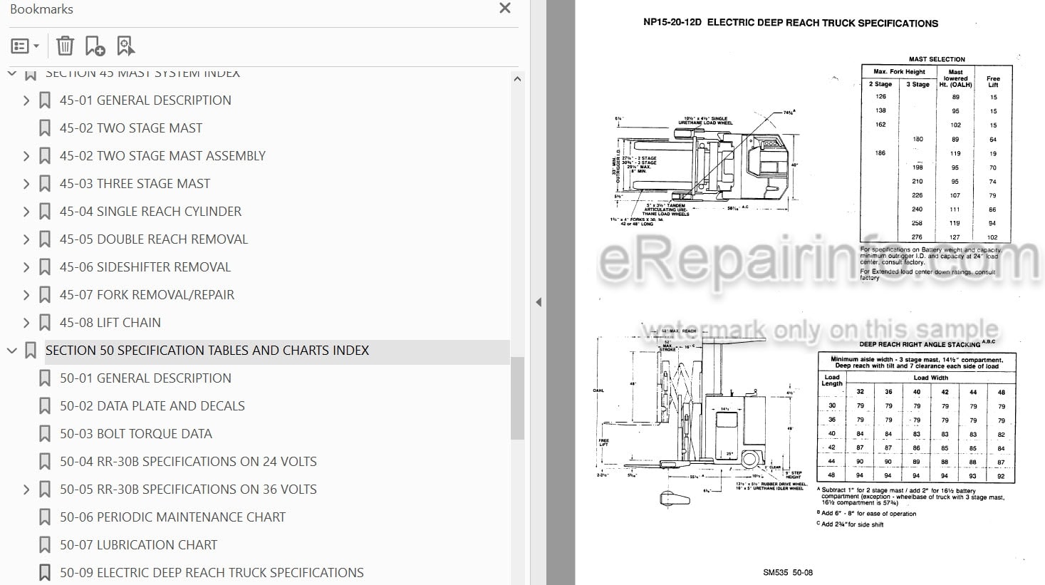 Photo 4 - Clark NP15 NP20 NP12D Service Manual Forklift SM535