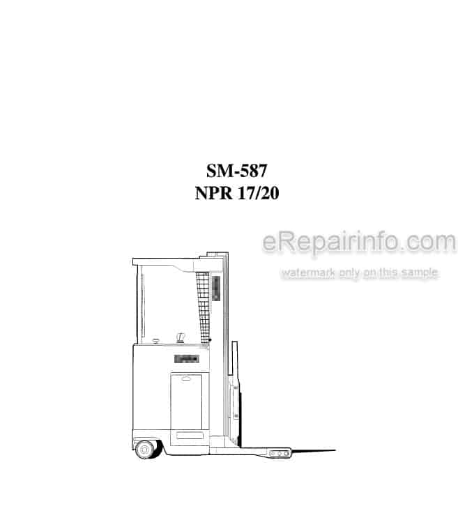 Photo 4 - Clark NPR17 NPR20 NPR345 Service Manual Forklift SM587