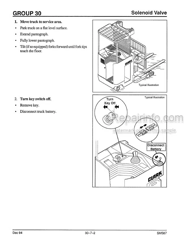Photo 1 - Clark NPR17 NPR20 NPR345 Service Manual Forklift SM587