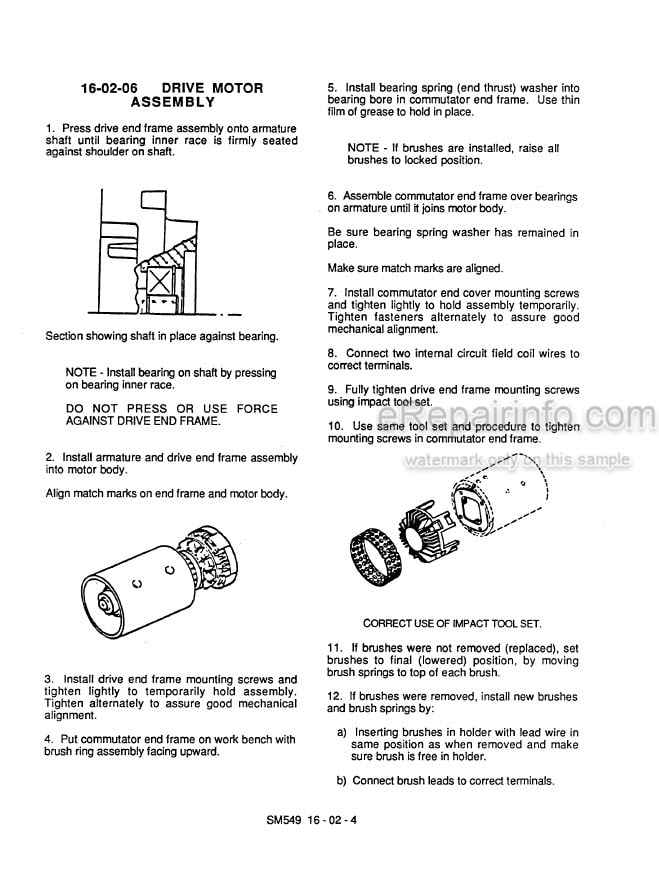 Photo 6 - Clark OP7 Service And Adjustment Manual Forklift SM549