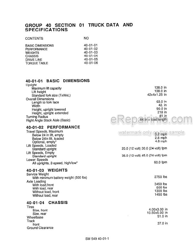 Photo 5 - Clark OP7 Service And Adjustment Manual Forklift SM549