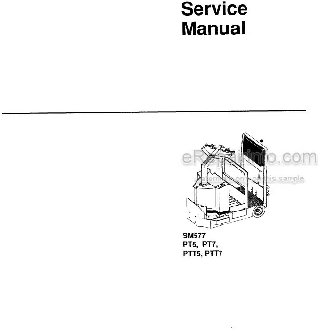 Photo 4 - Clark PT5 PT7 PTT5 PTT7 Service Manual Forklift SM577
