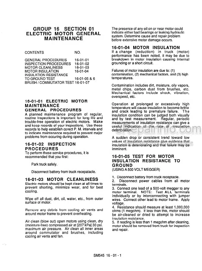 Photo 5 - Clark PTT5 PTT7 Service And Adjustment Manual Forklift SM545