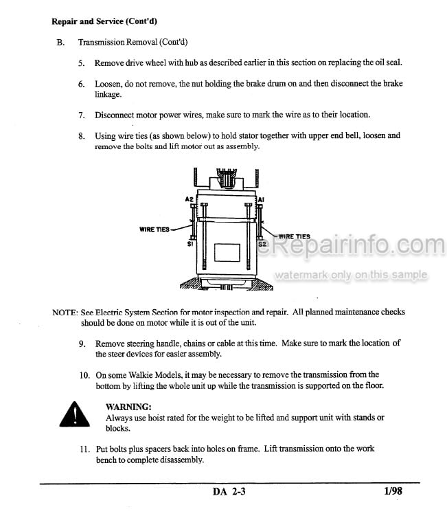 Photo 6 - Clark PWC30 PWT7 Service Manual Forklift SM614