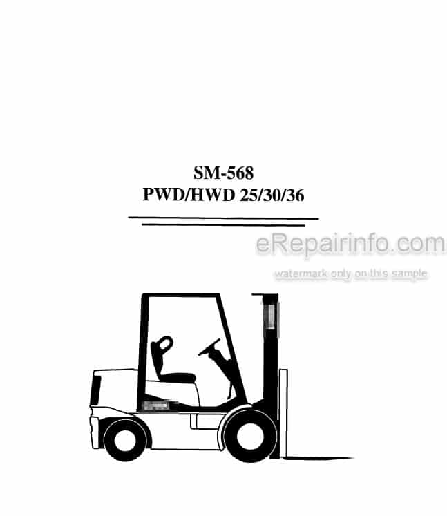 Photo 4 - Clark PWD25 PWD30 PWD36 HWD25 HWD30 HWD36 Service Manual Forklift SM568