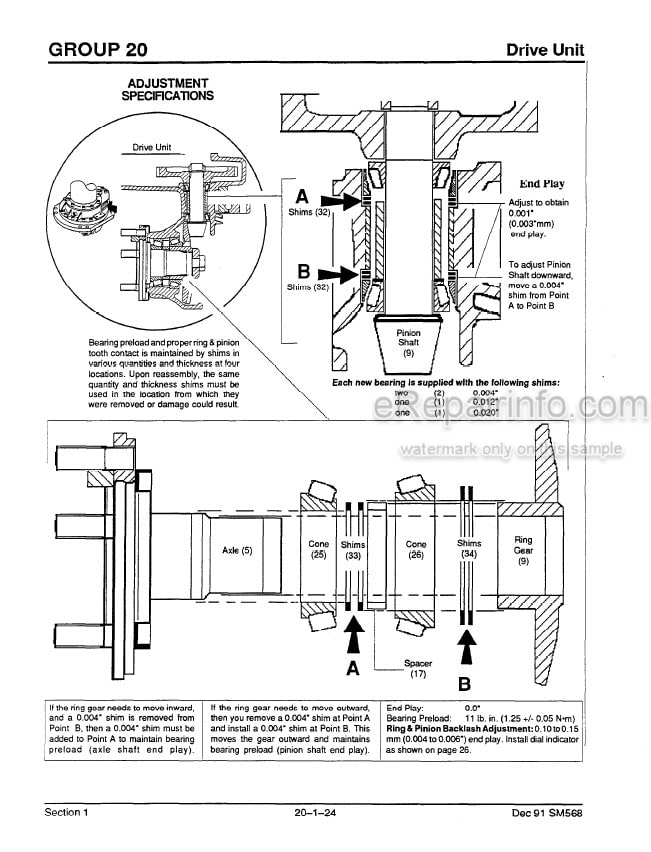 Photo 6 - Clark PWD25 PWD30 PWD36 HWD25 HWD30 HWD36 Service Manual Forklift SM568