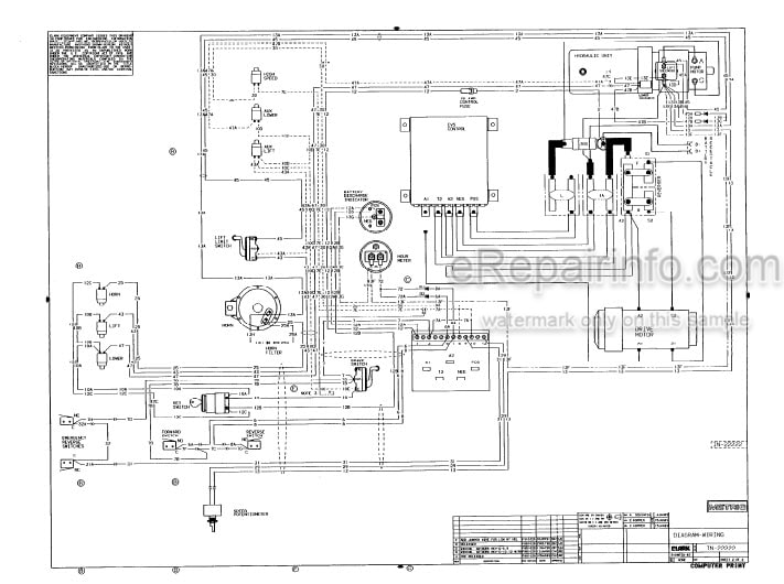 Photo 5 - Clark PWD25 PWD30 PWD36 HWD25 HWD30 HWD36 Service Manual Forklift SM568