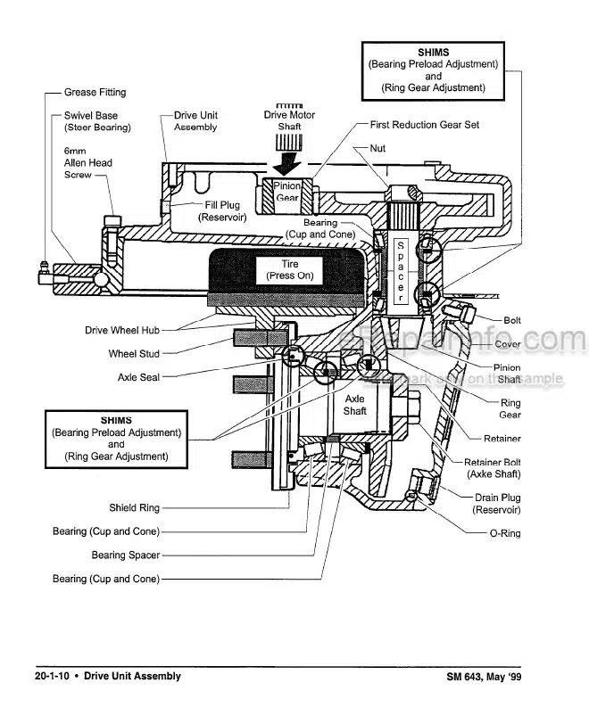 Photo 6 - Clark PWD30-40SE HWD30-40SE Service Manual Forklift SM643