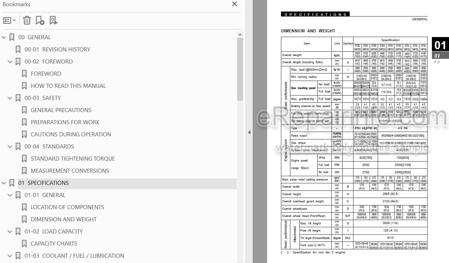 Photo 5 - Clark SF20-30D L G CMP20-30D L G Service Manual Forklift