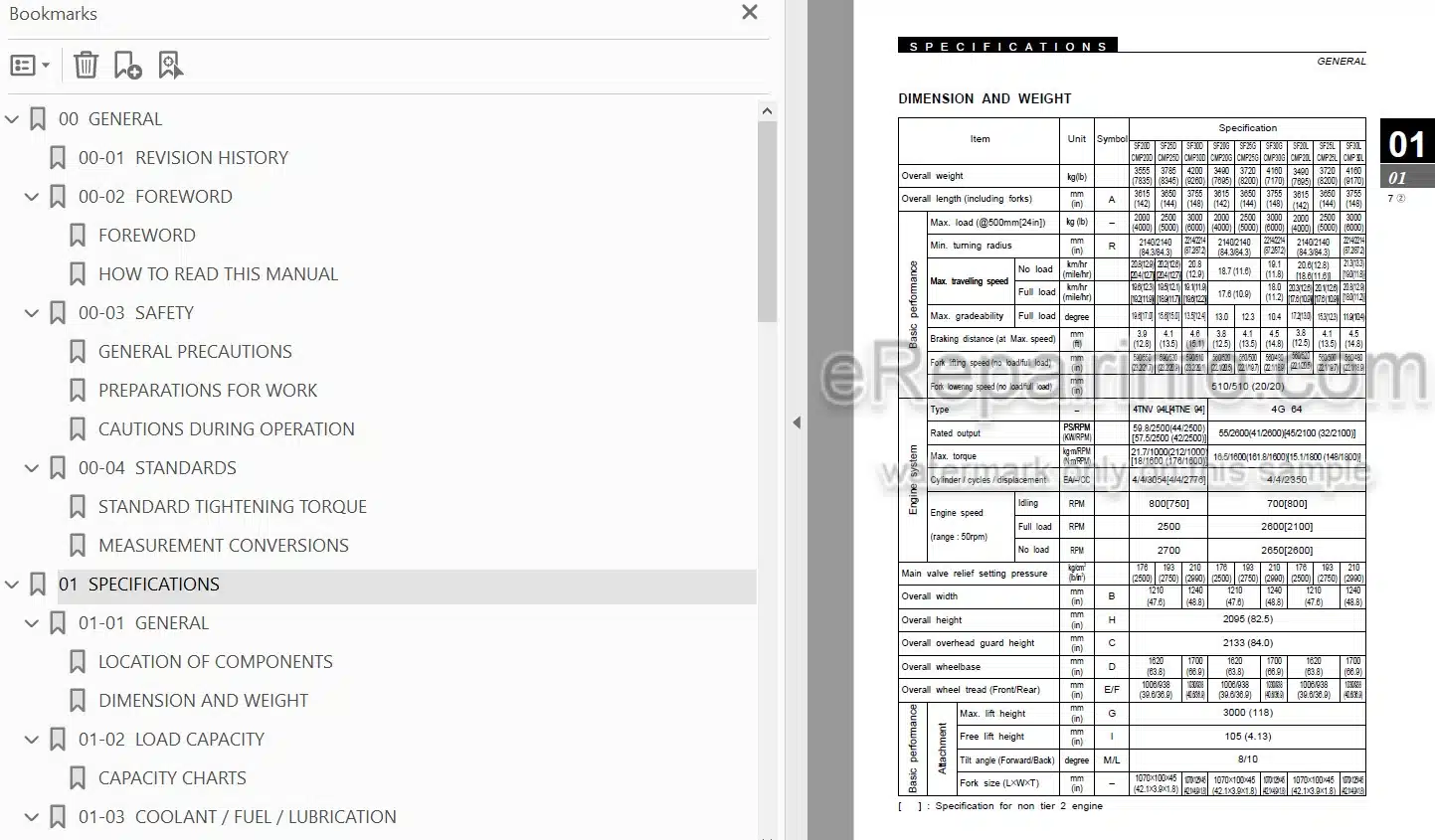 Photo 5 - Clark SF20-30D L G CMP20-30D L G Service Manual Forklift