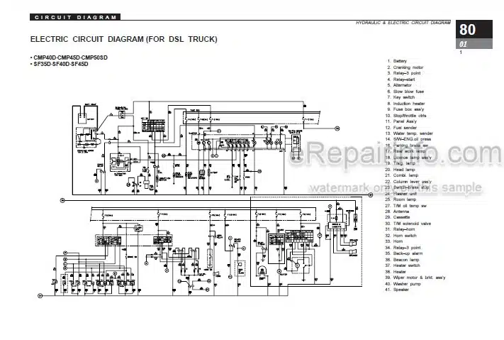Photo 6 - Clark SF35-45D L CMP40-50SD L Service Manual Forklift