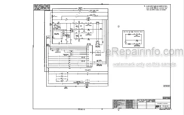Photo 4 - Clark TM12 TM25 Service Manual And EV100 Supplement Forklift SM555