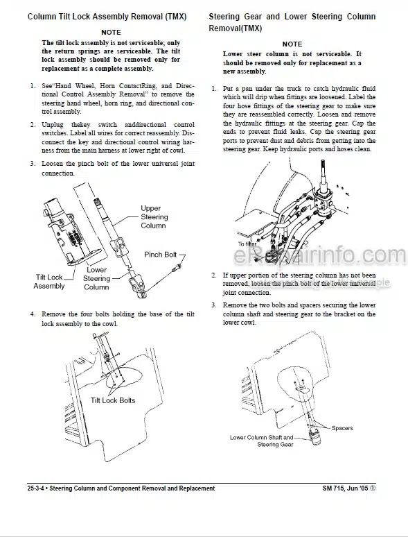 Photo 3 - Clark TMX12-25 EPX16-20S Service Manual Forklift SM715