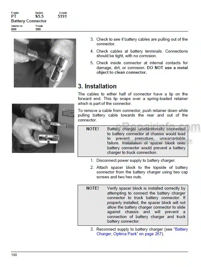 Photo 10 - Clark WP45 Service Manual Forklift SM698