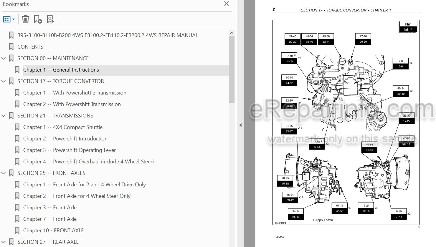 Photo 4 - Fiat Kobelco B95 B100 B110B B200 FB100.2 FB110.2 FB200.2 4WS Repair Manual Backhoe Loader 604.13.312.01