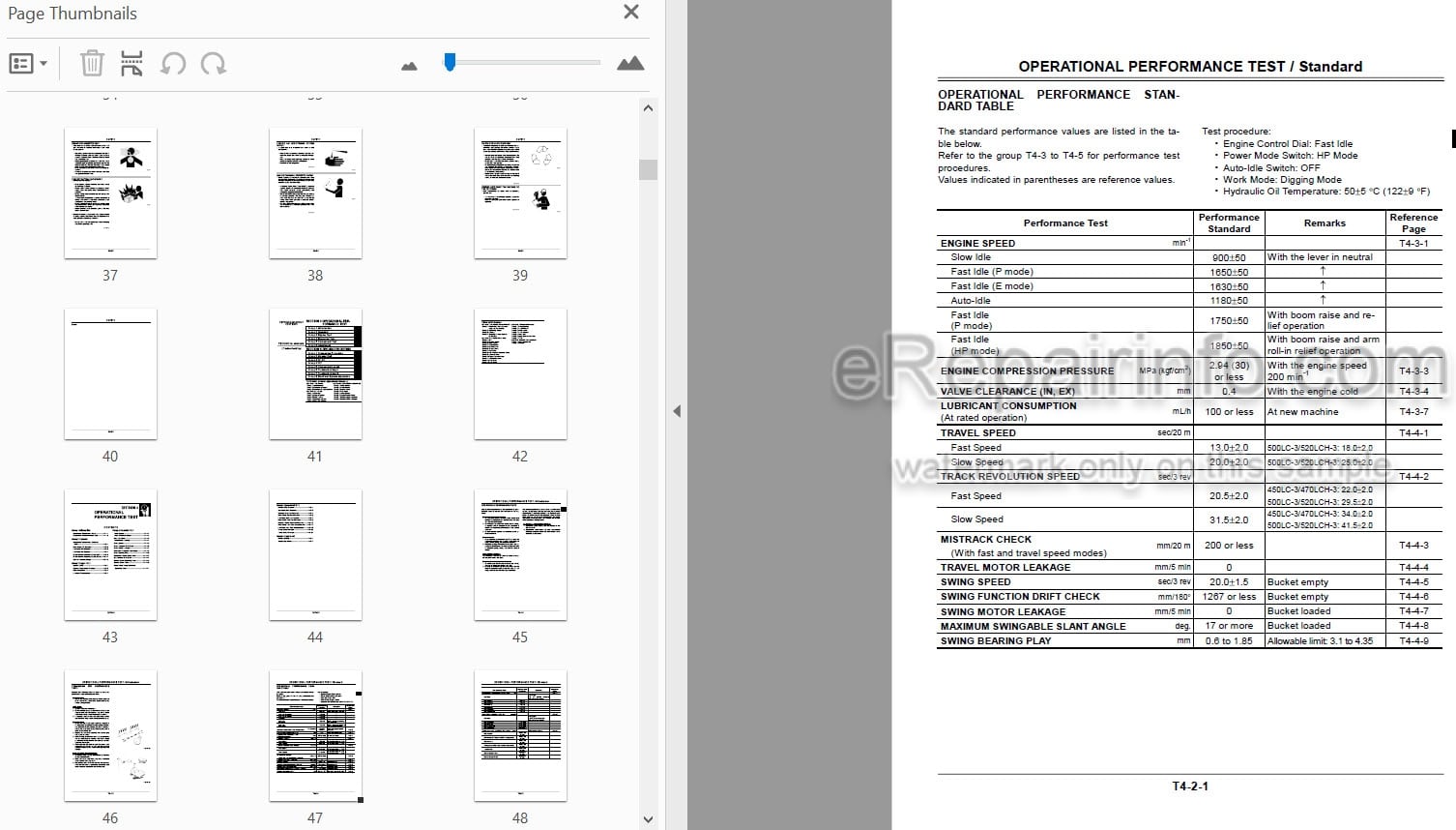 Photo 4 - Hitachi Zaxis 450-3 450LC-3 470H-3 470LCH-3 500LC-3 520LCH-3 Troubleshooting Manual Hydraulic Excavator TT1J1-E-00